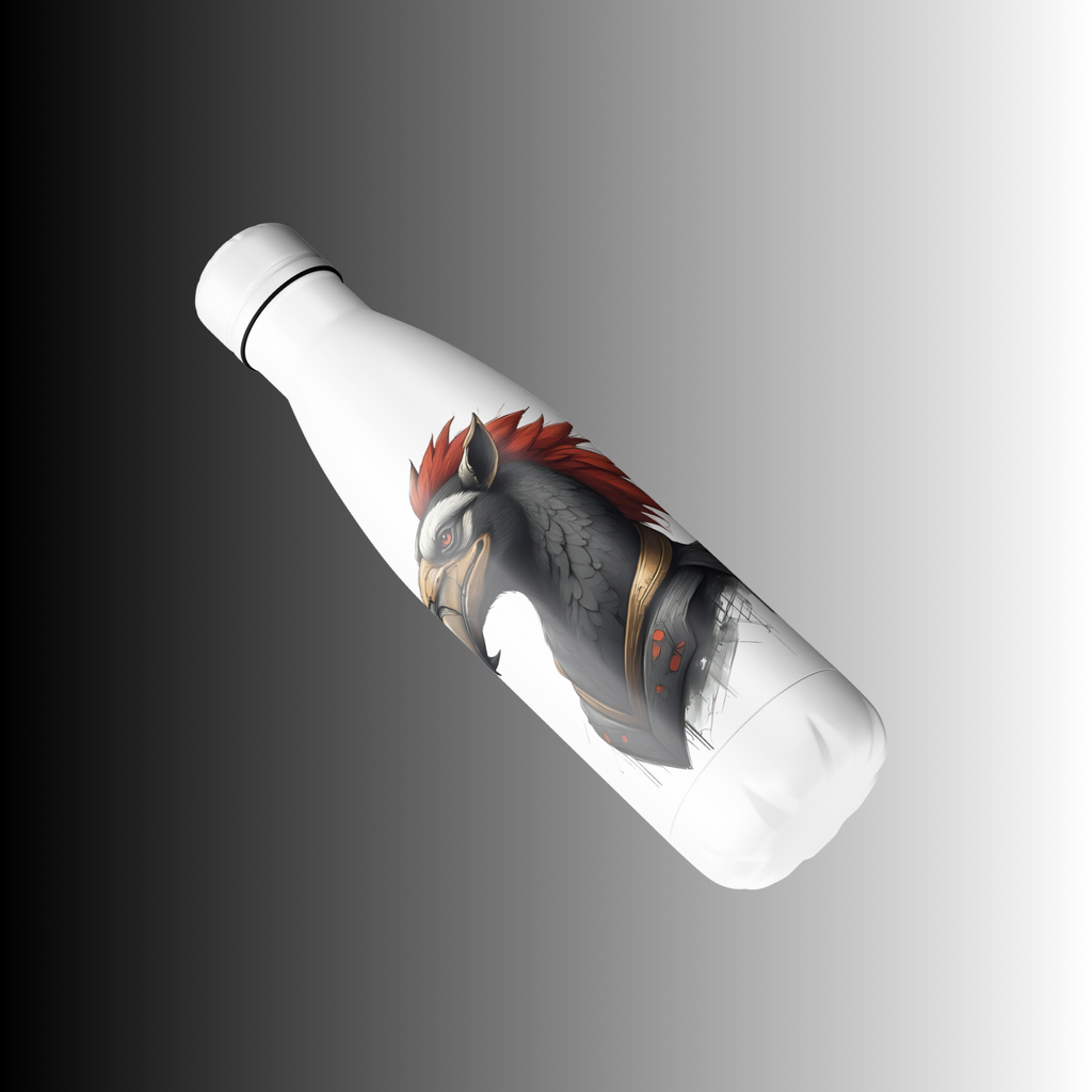 Crimson Crest Warrior - Fantasy Bird Character Portrait | Digital Download PNG