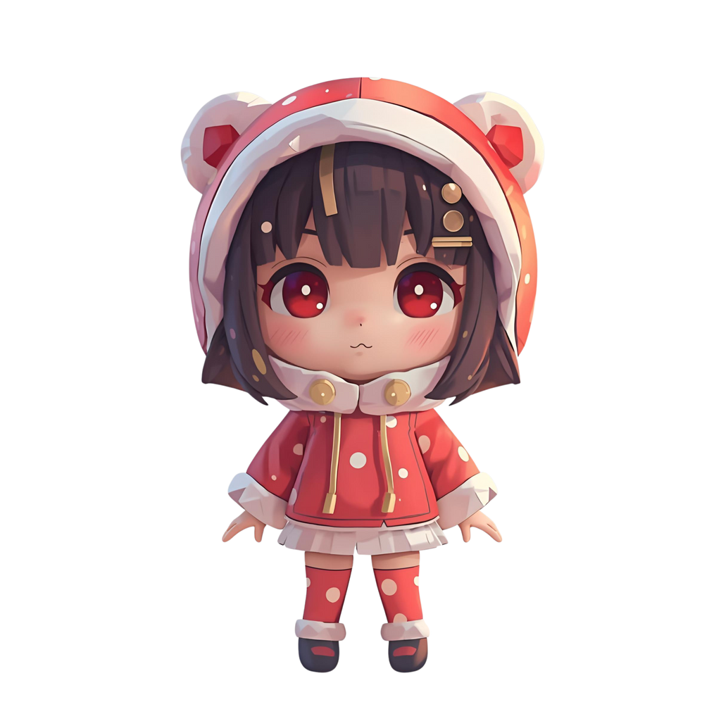 Cute Chibi Cat Girl 3D Character | 12 Transparent PNG | VTuber Avatar | Digital Download | Commercial Use