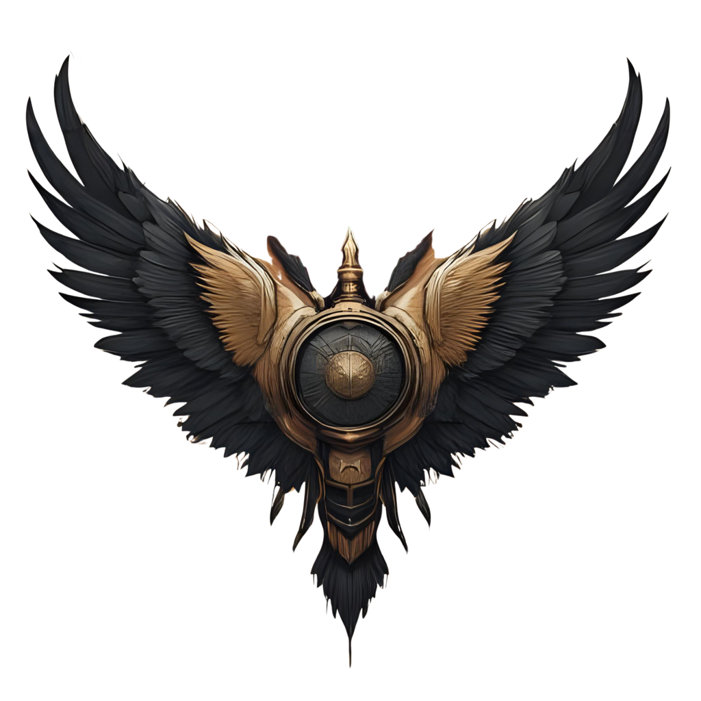 Winged Guardian Emblem – Fantasy Armor Badge Design,Digital Artwork / Logo / Emblem — Not a Physical Product