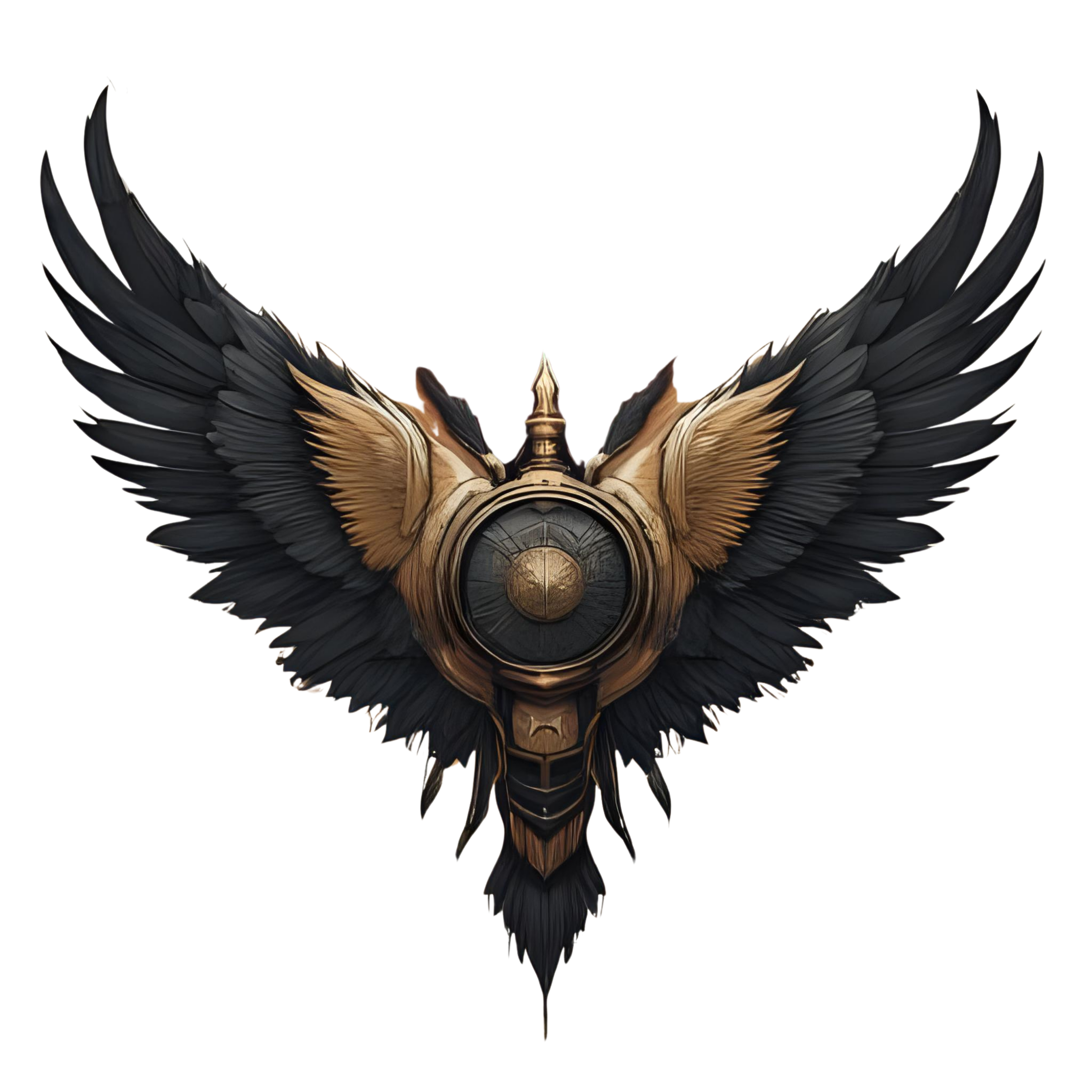 Winged Guardian Emblem – Fantasy Armor Badge Design,Digital Artwork / Logo / Emblem — Not a Physical Product