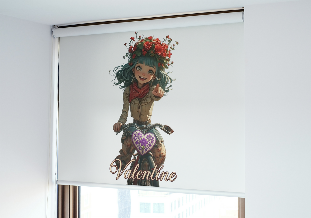 Romantic Couple on Bicycle Digital Illustration - Valentine's Day PNG with Transparent Background