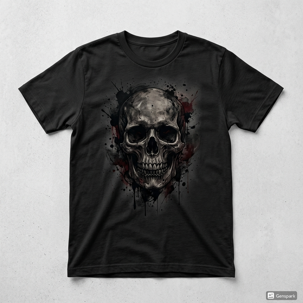 Premium Grunge Skull Digital Art PNG | Transparent Background | Commercial Use | Instant Download