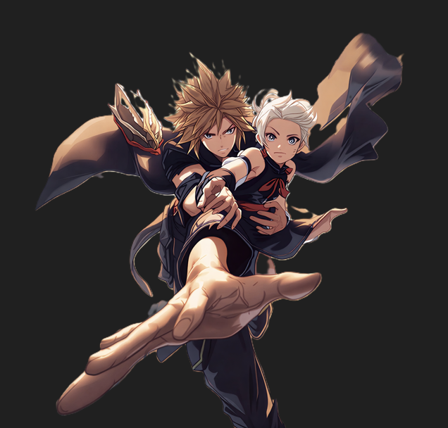 Final Fantasy VII: Cloud & Aerith Dance - High-Res Digital Art (Transparent PNG)